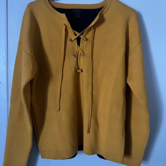 J. Crew Yellow Off-the-Shoulder Sweater - Picture 6 of 10